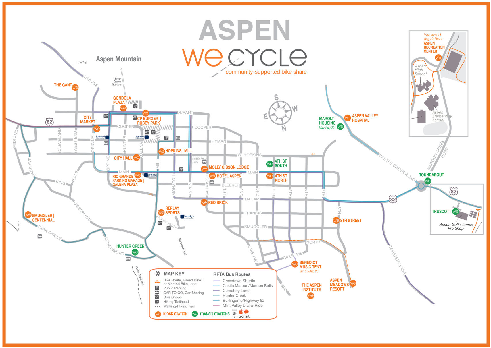 2017 Aspen WE-Cycle Map